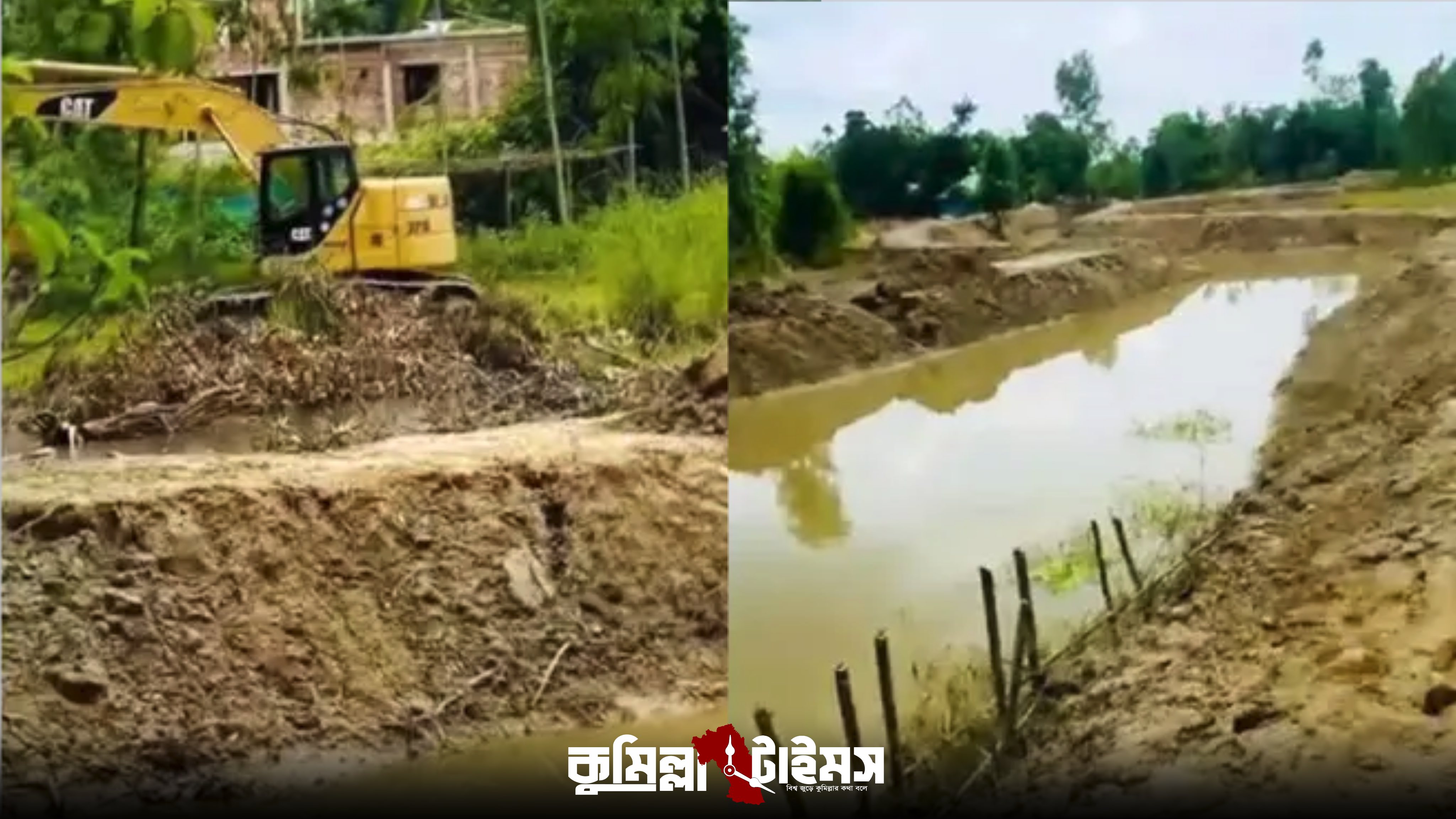 ৭৭ লাখ টাকার খাল খনন প্রকল্প: কাগজে শ্রমিক মাঠে ভেকু